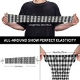 thumbnail image 5 of Uemuo Black Tartan Plaid Printed Arm Sleeves, Cooling UV Sun Protection Sports Compression for Men/Women, 5 of 8