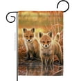 thumbnail image 2 of Breeze Decor 60086 Wildlife & Lodge Foxes 2-Sided Impression Garden Flag - 13 x 18.5 in., 2 of 2