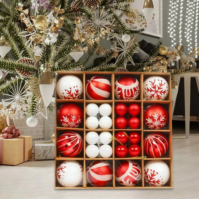 Conjunto de 40 piezas de accesorios navideños Soledad decoración festiva para sala de estar Estilo A