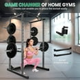 thumbnail image 4 of Squat Rack Stand with 1200 lbs Capacity - Compatible with Standard and Olympic Barbells for Home Gym Sessions, 4 of 7