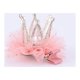 thumbnail image 2 of 2 horquillas de malla tridimensionales con forma de corona y diamantes para el pelo, accesorios para niñas (rosa), 2 of 5