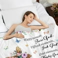thumbnail image 2 of Christian Gifts for Women, Religious Gifts for Women Catholic Bible Verse Blanket Inspirational Spiritual Scriptures Soft Throw Blanket Birthday Gifts for Women, Christian Gifts Blanket 50"X 60", 2 of 5
