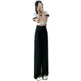 thumbnail image 3 of Minnieouse Pantalones de pierna ancha de primavera para mujer, fiesta de boda, viajes, senderismo, estilo informal, diseño Simple, trajes de Prendas para la parte inferior del cuerpo Tipo 2L, 3 of 6