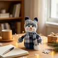 thumbnail image 3 of 2026 Christmas Indoor Home Decor Christmas Blue Fabric Snowman Doll Soft Stuffed Snowman Ornamen Tabletop Window Display Decoration Xmas Holiday Gift For Indoor Home Party Decor, 3 of 7