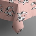 thumbnail image 5 of Pink Cow Happy Pattern Square Tablecloth,Waterproof Square Table Cover,Wipeable Spillproof Washable Table Cover for Home Kitchen Party Decor 42"X42"(107x107cm), 5 of 6