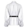 thumbnail image 4 of Button Down Shirts for Men Male Spring Autumn Long Sleeve Solid Color Sleeve Beige Beach Fall Clothes for Men size L, 4 of 8