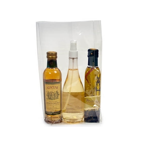 Pack Of 100, 1.2 Mil Compostable Solid Clear Cellophane Bags 6 X 3-1/4 X 13.5"