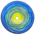thumbnail image 2 of Novatto TIS-191MB Mare Blue, Yellow and Green Glass Vessel Sink withwith Matte Black Pop-up, Mounting Ring, 2 of 3
