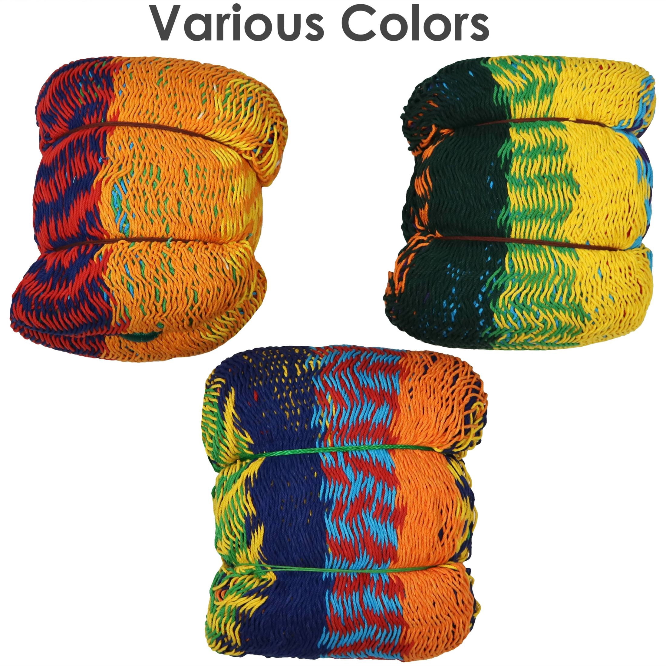 Sunnydaze 2-Person Cotton and Nylon Mayan Family Hammock, 625 lb Capacity - Multicolor
