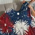 thumbnail image 4 of PRATYUS Red White Blue Stars Flannel Blanket Soft Warm Multi-Purpose 50x60in, 4 of 7