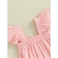 thumbnail image 5 of Bagilaanoe Toddler Baby Girl Jumpsuit Fly Sleeve Romper Overalls 6M 12M 18M 24M 3T Kids Long Pants Summer Clothes, 5 of 8