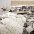 thumbnail image 3 of Donna Sharp Driftwood 3PC Queen Whole Cloth Cotton w/ Ragging Quilt Set, 3 of 8