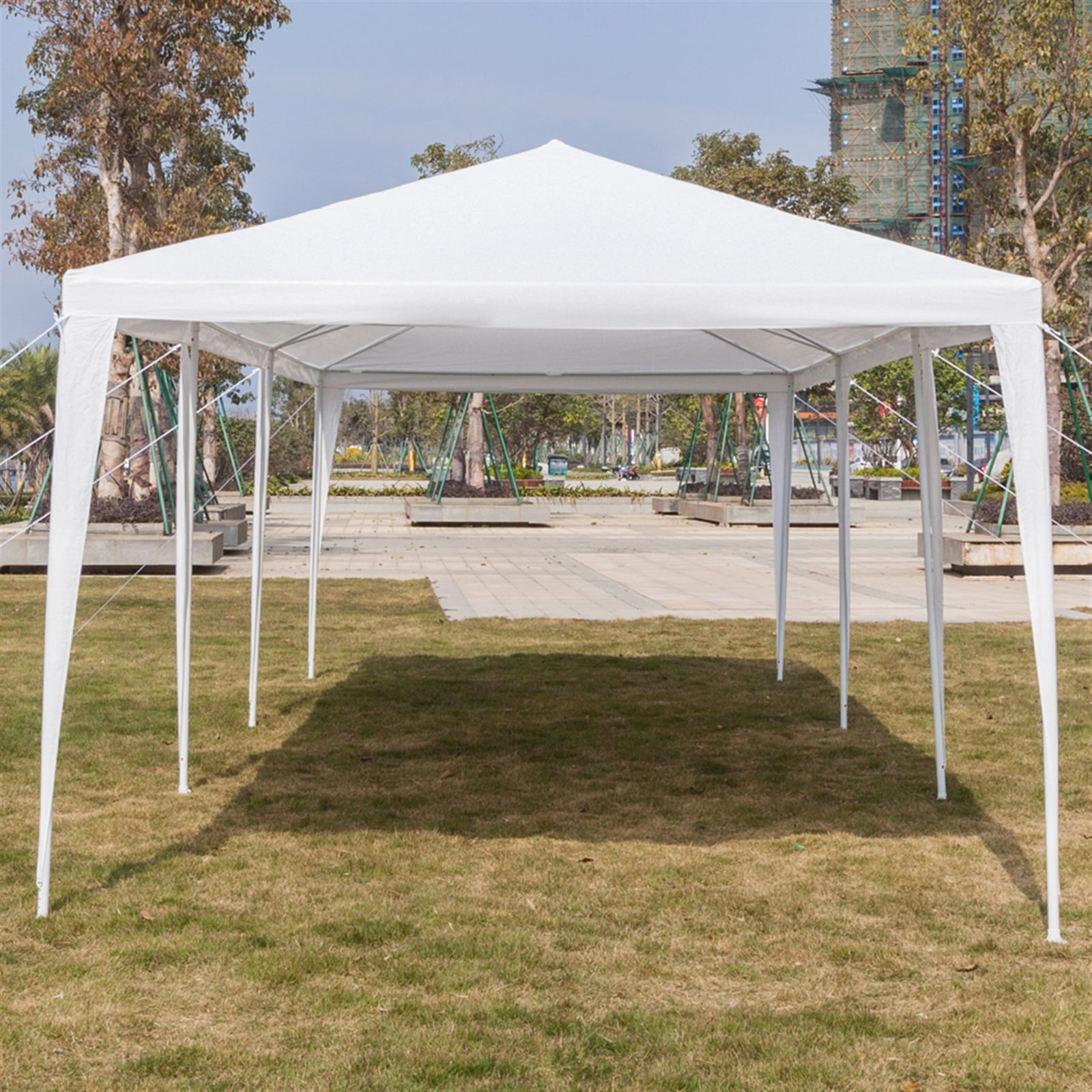 10' x 30' Beach Canopy Party Tent, Outdoor Gazebo Wedding Tent with 5 Removable Sidewalls for Yard Lawns