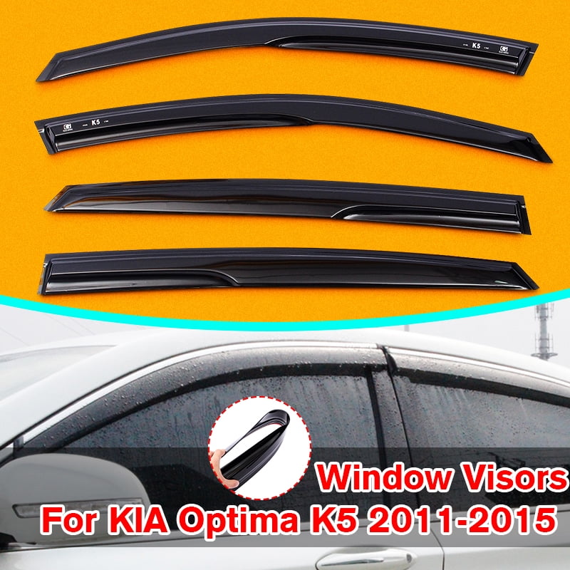 4Pcs Car Window Visor Sun Shade Vent Rain Guards Deflector For KIA