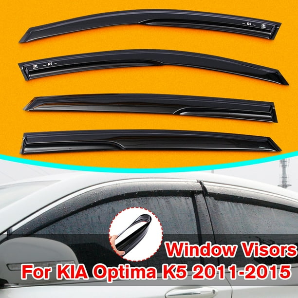 4Pcs Car Window Visor Sun Shade Vent Rain Guards Deflector For KIA