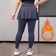 thumbnail image 6 of Mifsaly Womens Fleece Lined Skirted Leggings High Waisted Thermal Winter Activewear Pants for Running Yoga and Everyday Casual, 6 of 6