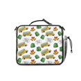 thumbnail image 3 of School Bus and Backpacks White Pattern Insulated Lunch Bag with Shoulder Strap and Bottle Holder,Bento School Lunch Bag Box,11x9.5x3.5 Inches, 3 of 5