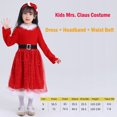 thumbnail image 5 of Disfraz de señora Claus para niñas, vestido de Navidad, fiesta de festival de Navidad, vestido de tutú rojo, disfraz de Papá Noel para bebés, disfraz de Papá Noel para niños, 5 of 5