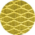 thumbnail image 1 of Ahgly Company Indoor Round Trellis Yellow Modern Area Rugs, 5' Round, 1 of 4