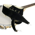thumbnail image 4 of Perri's Leathers Ltd. - Suede Banjo Strap with Metal Hooks - Soft Sheepskin Fur Pad - Adjustable Strap from 44.5" to 53" - Black (P25SHBJ-6695), 4 of 7
