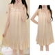 thumbnail image 5 of Camisón sin mangas con tiras anchas, camisón estampado para mujer, vestido de noche de verano con volantes anchos y estampados, muy recomendable, 5 of 9