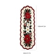 thumbnail image 2 of Christmas Runner Rug, 47.2 Inch Poinsettia Floor Mat, Holiday Decoration for Hallway Entryway Fireplace S, 2 of 6