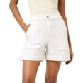 thumbnail image 5 of Summer Women High Waisted Casual Denim Shorts Denim Shorts Wide Leg Shorts with Pockets, 5 of 6