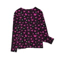 thumbnail image 3 of Jinhomg Little Girls Cute Valentines Shirt 2025 Love Heart Graphic Tees Lightweight Comfy Long Sleeve Crew Neck Tunic Tops Kids Valentine's Day Gifts Deal of The Day Prime Today Purple 3 Years, 3 of 8