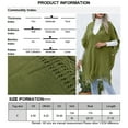 thumbnail image 4 of KelaJuan Women's Winter Bohemian Blanket Poncho Button Cable Hooded Cape Shawl with Tassels Decor, 4 of 6