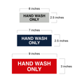 thumbnail image 2 of Basic Hand Wash Only Sign (White/Red) - Large, 2 of 5