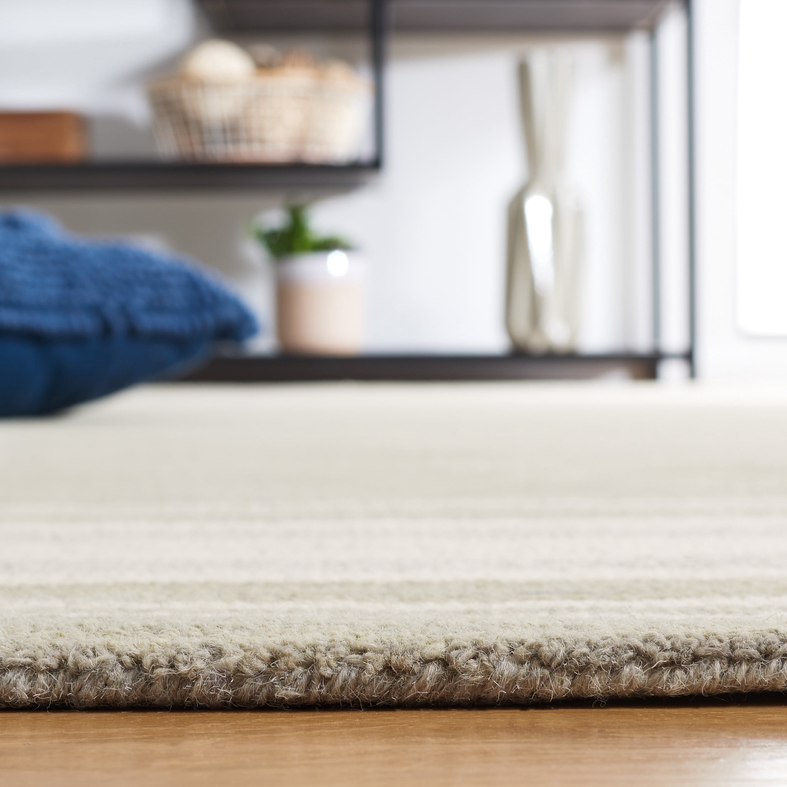 Safavieh Metro Caylee Striped Area Rug, Sage/Ivory, 6' x 6' Square