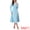 Light Blue, variant on DARING DIVA Women's Long Sleeve Formal Crewneck A-Line Maxi Dress S Black