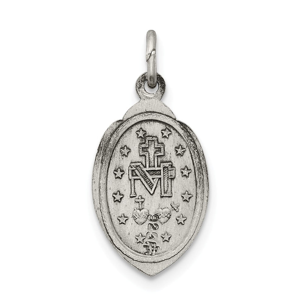 FB Jewels Solid 925 Sterling Silver Rhodium-Plated 20mm Polished Oval Locket 0.59 x 0.79 Inches