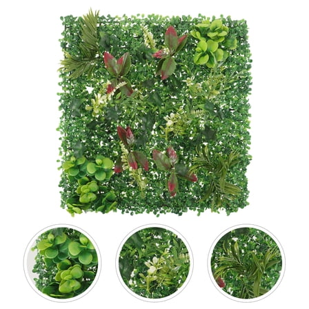 ETEREAUTY  Green Ldpe Artificial Living Wall, Faux Plant Backdrop for Decoration