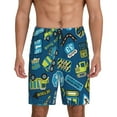 thumbnail image 2 of Picia Dump Truck Pajama Shorts for Men, Men's Pajama Bottoms, Sleepwear,Short Pajama Pants-4X-Large, 2 of 9