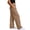 Camel, variant on Linen Pants for Women Palazzo High Waisted Lounge Work Trousers Slacks Business Button Down Summer Beach Long Trousers with Pockets,Camel 2XL