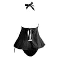 thumbnail image 3 of BOOMNY Womens Tankini Sets 2 Peice Lace Swimsuit For Women Solid Color Swimwear Tummy Control High Waist Cozy Soft Bathing Suits, 3 of 4