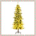 thumbnail image 2 of Costway 7 FT Artificial Christmas Tree with 502 Branch Needles, 28 Pine Cones, 300 Lights, 2 of 10