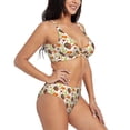 thumbnail image 2 of Daiia Holiday Thanksgiving Turkey Women's Bikini Set Two Piece Swimsuit High Waisted Bikini Adjustable Straps Bikini Perfect for Beach, Pool, and Summer Vacation-Small, 2 of 9
