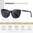 thumbnail image 4 of Gafas de sol Colrea Trendy Cat Eye CL22017 para Mujer, color negro, 4 of 6
