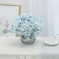 thumbnail image 2 of Hydrangea Artificial Flowers with Stems 12pcs Silk Blue Flower Heads for Office Home Party Wedding Centerpiece Decoration Bouquets DIY Floral Decor (Sky Blue), 2 of 5