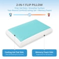 thumbnail image 2 of Almohada viscoelástica de gel refrescante EGOHOME con funda reversible, 2 of 9
