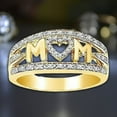 thumbnail image 3 of Dujiujun Lady Finger Ring Exquisite Rhinestone Alloy Stainless Female Ring for Mother, 3 of 7