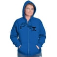 thumbnail image 3 of Rational Real Pi Pie Number Math Nerd Unisex Fleece Graphic Zip Up Hoodie Brisco Brands 4X, 3 of 5