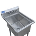 thumbnail image 5 of 24″ x 18″ Stainless Steel Prep & Utility Sink With Faucet | 304 Stainless Steel | NSF | Overall Size: 29 3/4″ x 23 5/8″ | Restaurant, Kitchen, Laundry, Garage, 5 of 8