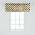 thumbnail image 2 of Ambesonne Geometric Window Valance, Circular Tile Arrangement, 54" X 18", Multicolor, 2 of 3