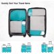 thumbnail image 3 of Juego de 6 cubos de compresión para viajes, bolsas ligeras organizadoras de equipaje, bolsas duraderas para ahorrar espacio, artículos esenciales de viaje, 3 of 6