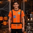 thumbnail image 3 of Halloween Astronaunt Costume Orange Escape Suit All Over Mens Costume T Shirt, 3 of 7