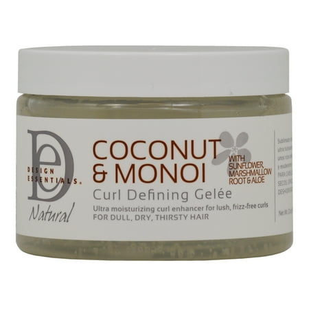 Design Essentials Natural Coconut & Monoi Detangling & Shine Enhancing Curl Defining Gelee, 12 oz