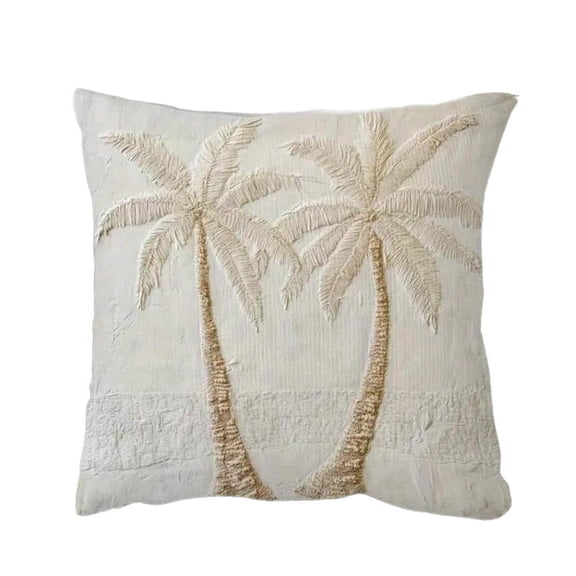Orangide Palm Tree Pillow Cover Decorative Tropical Summer Cushion Case for Living Room Sofa Couch Bedroom Beach Style Home Decor Linen Texture